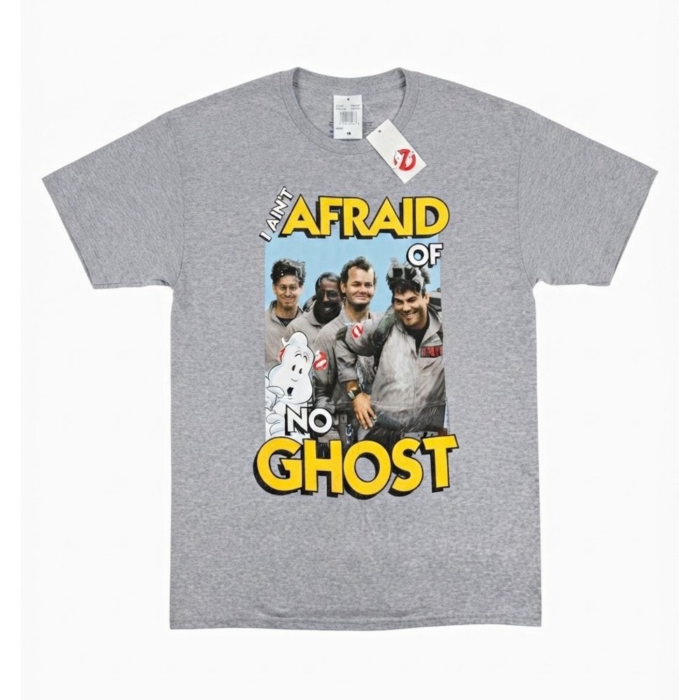 Ghostbusters "I Ain't Afraid Of No Ghost" Graphic Tee Mens M Gray Crew Neck